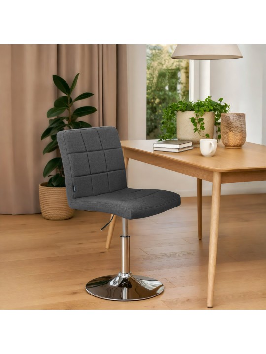 Stoel Ricky stof, donkergrijs