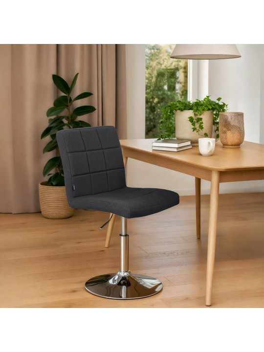 Stoel Ricky stof, zwart