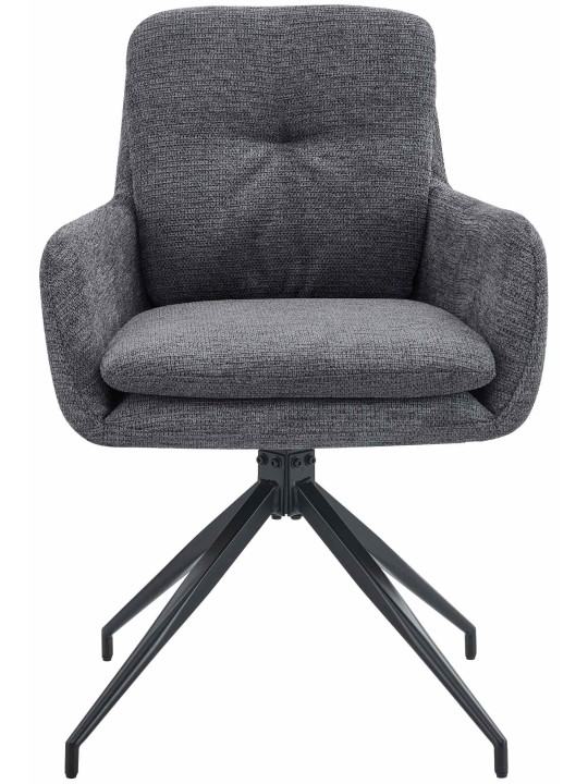 Eetkamerstoel Pickett stof, donkergrijs