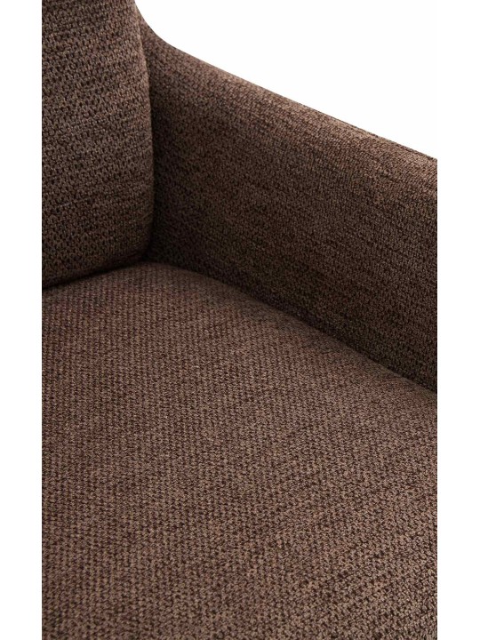 Set van 2 eetkamerstoelen Pickett stof, bruin