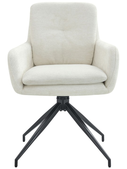 Set van 2 eetkamerstoelen Pickett stof, crème Set van 2 eetkamerstoelen Pickett stof, crème