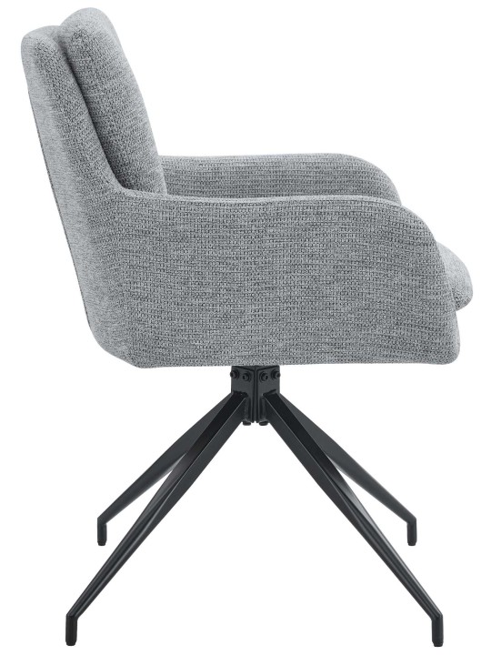 Set van 2 eetkamerstoelen Pickett stof, grijs