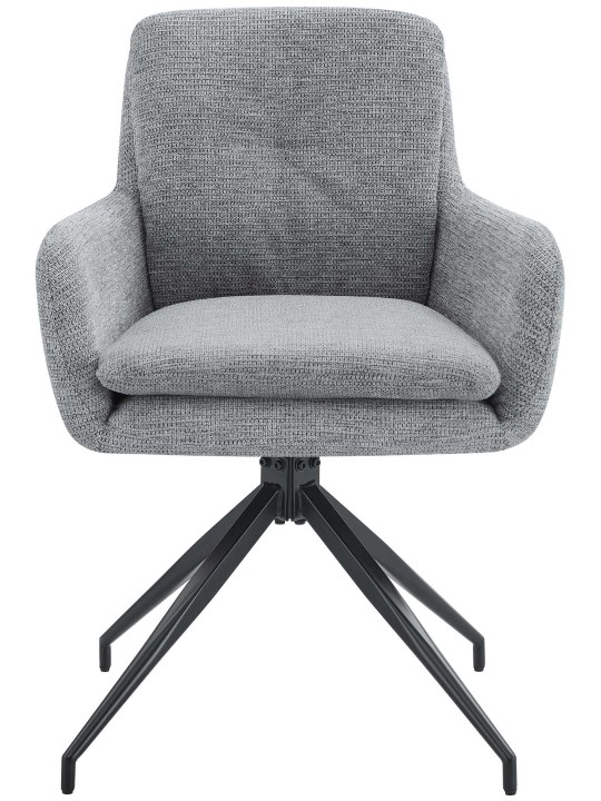 Set van 2 eetkamerstoelen Pickett stof, grijs