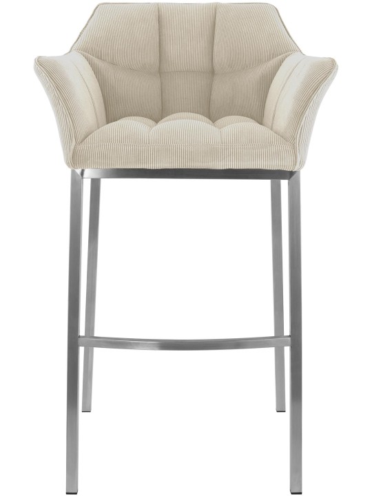 Barkruk Damaso E Cord met 4-poots frame, crème Barkruk Damaso E Cord met 4-poots frame, crème