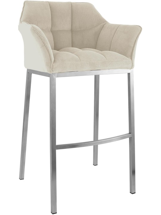 Barkruk Damaso E Cord met 4-poots frame, crème Barkruk Damaso E Cord met 4-poots frame, crème