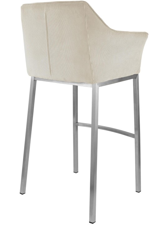 Barkruk Damaso E Cord met 4-poots frame, crème Barkruk Damaso E Cord met 4-poots frame, crème