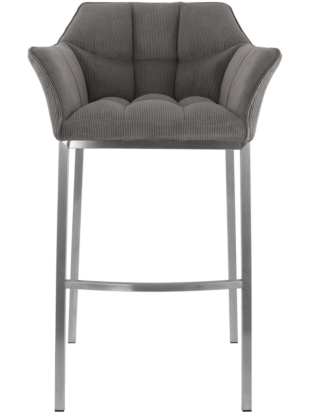 Barkruk Damaso E Cord met 4-poots frame, taupe