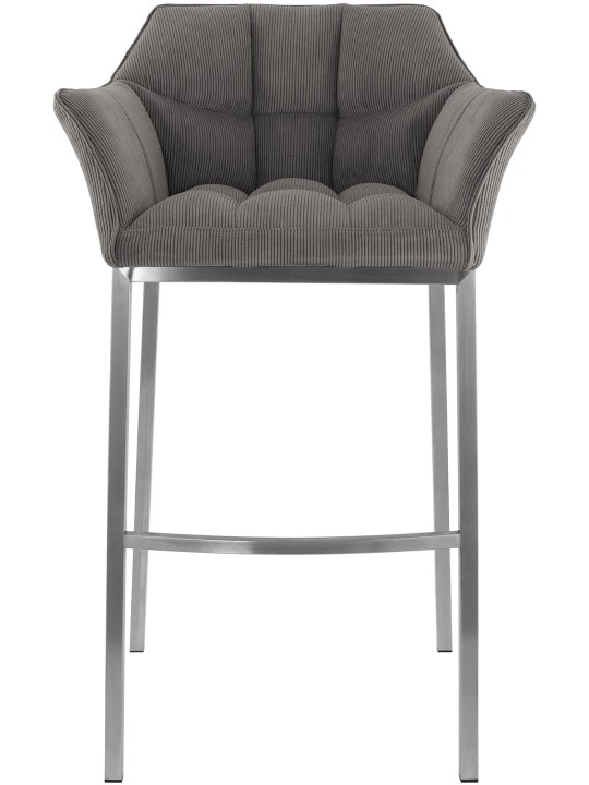 Barkruk Damaso E Cord met 4-poots frame, taupe