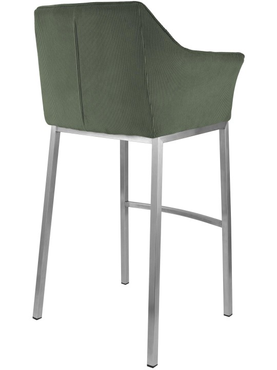 Barkruk Damaso E Cord met 4-poots frame, groen