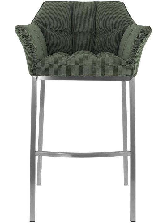 Barkruk Damaso E Cord met 4-poots frame, groen