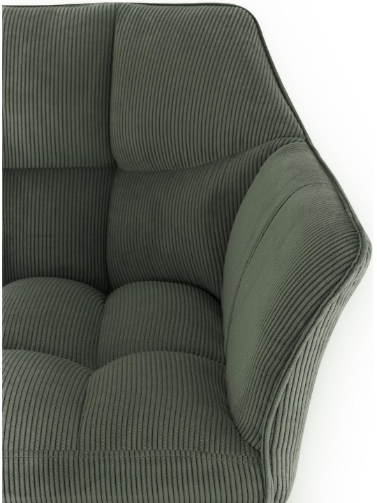 Barkruk Damaso E Cord met 4-poots frame, groen