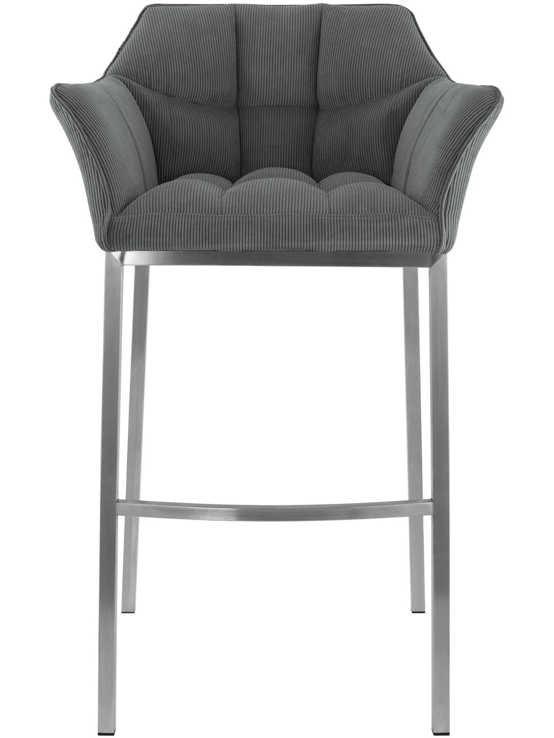 Barkruk Damaso E Cord met 4-poots frame, grijs