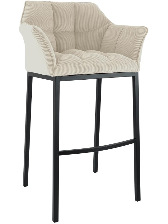 Barkruk Damaso B Cord met 4-poots frame, crème Barkruk Damaso B Cord met 4-poots frame, crème