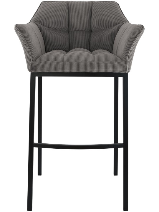 Barkruk Damaso B Cord met 4-poots frame, taupe