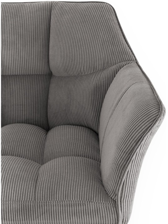 Barkruk Damaso B Cord met 4-poots frame, taupe