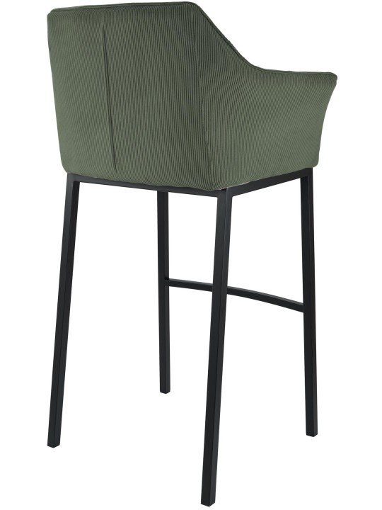 Barkruk Damaso B Cord met 4-poots frame, groen Barkruk Damaso B Cord met 4-poots frame, groen
