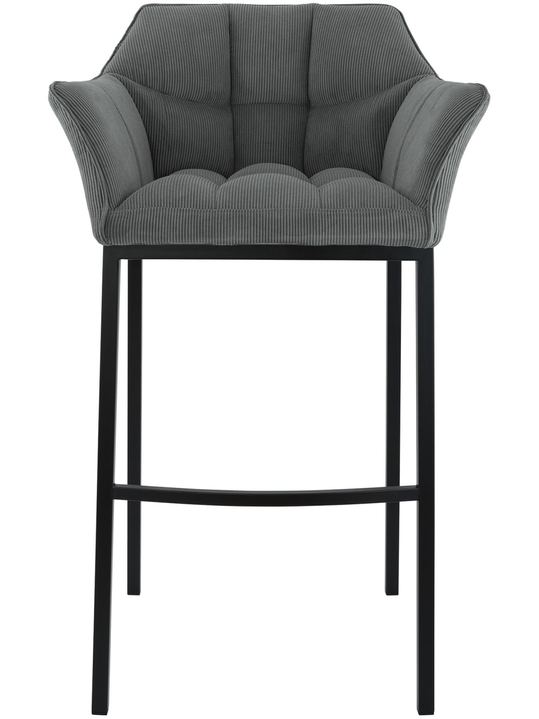 Barkruk Damaso B Cord met 4-poots frame, grijs