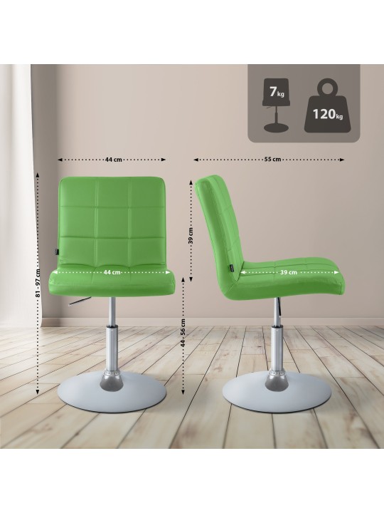 Stoel Ricky kunstleer, groen