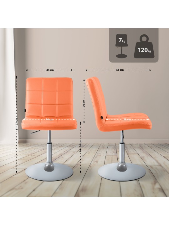 Stoel Ricky kunstleer, oranje Stoel Ricky kunstleer, oranje