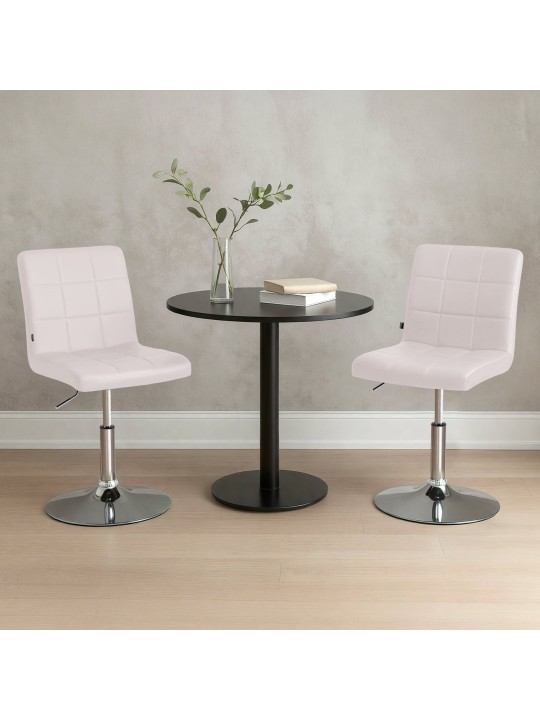 Stoel Ricky kunstleer, wit