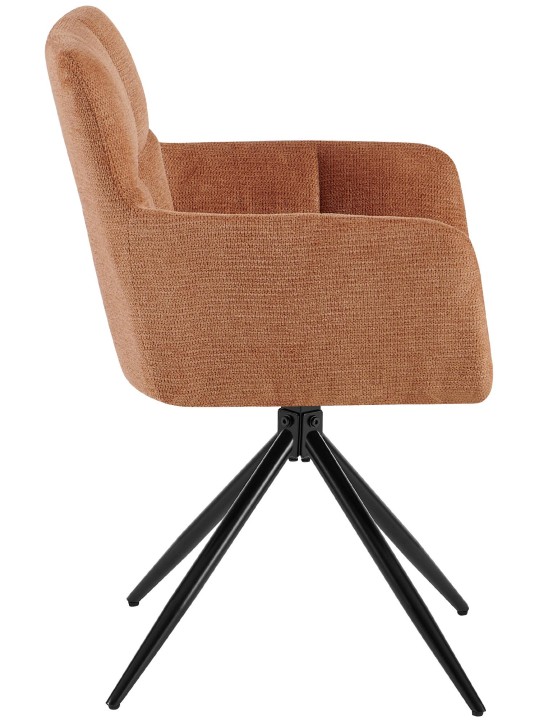 Eetkamerstoel Jonah stof, oranje