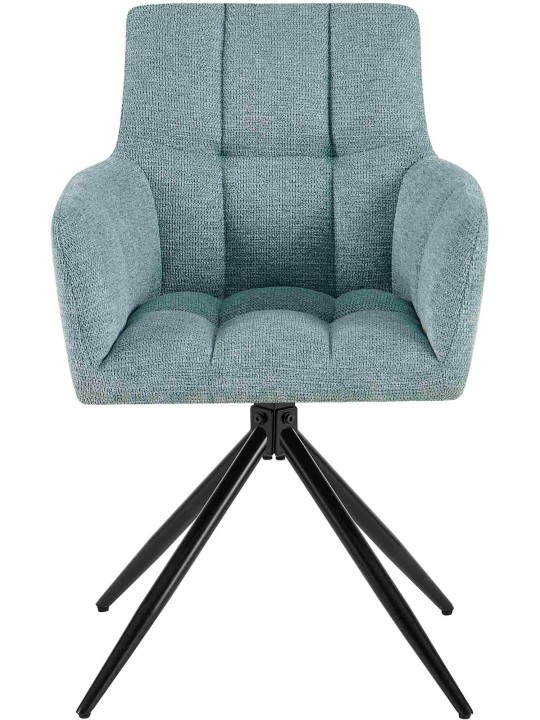 Eetkamerstoel Jonah stof, turquoise