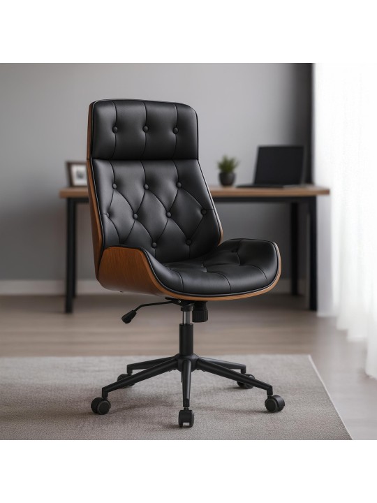 Bureaustoel Martil walnoot/, zwart Bureaustoel Martil walnoot/, zwart