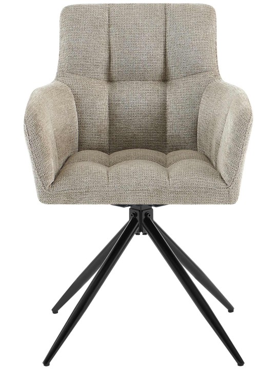 Set van 2 eetkamerstoelen Jonah stof, taupe