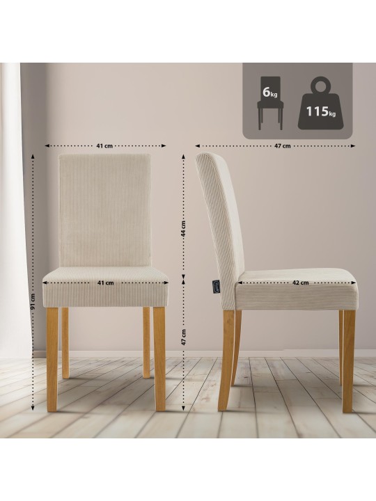 Eetkamerstoel Ina Cord antiek licht, lichtbruin Eetkamerstoel Ina Cord antiek licht, lichtbruin
