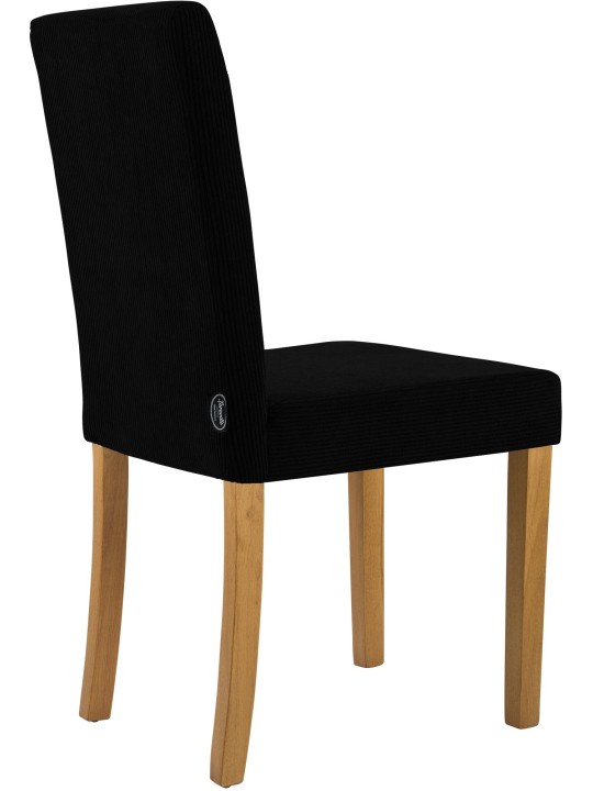 Eetkamerstoel Ina Cord antiek licht, zwart