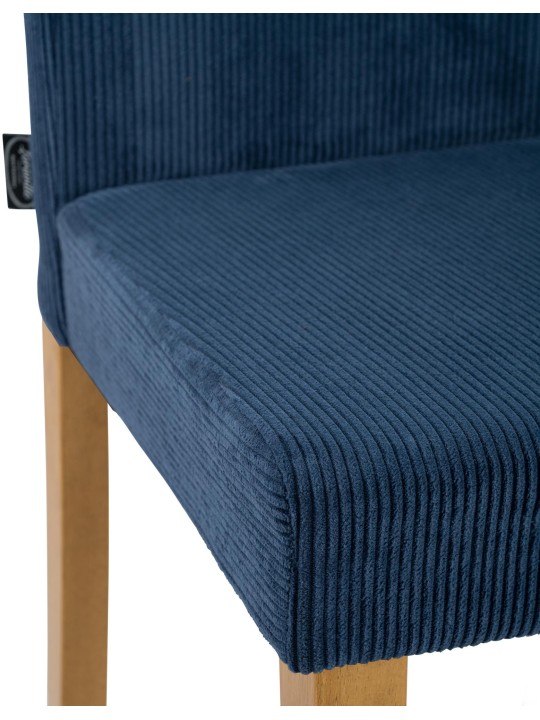 Eetkamerstoel Ina Cord antiek licht, blauw