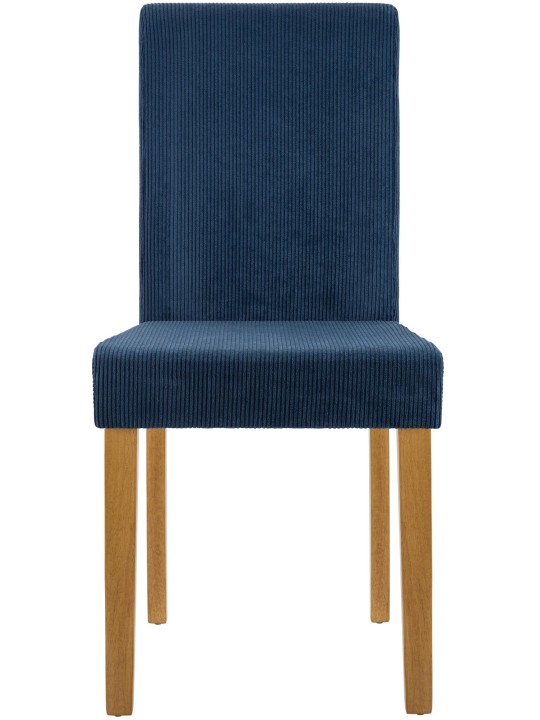 Eetkamerstoel Ina Cord antiek licht, blauw