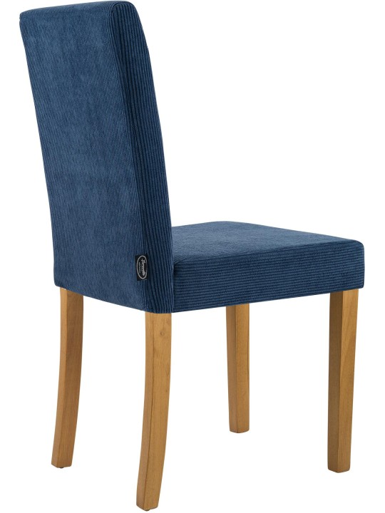 Eetkamerstoel Ina Cord antiek licht, blauw