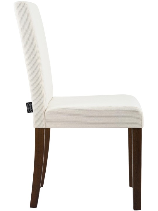 Eetkamerstoel Ina Cord antiek donker, crème