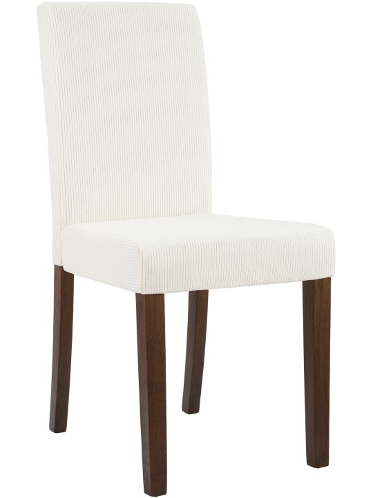 Eetkamerstoel Ina Cord antiek donker, crème