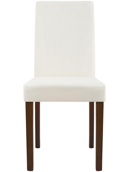 Eetkamerstoel Ina Cord antiek donker, crème