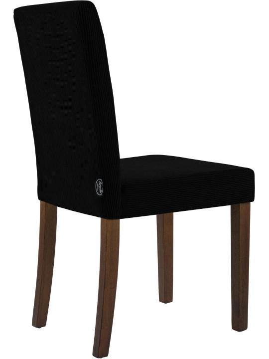 Eetkamerstoel Ina Cord antiek donker, zwart