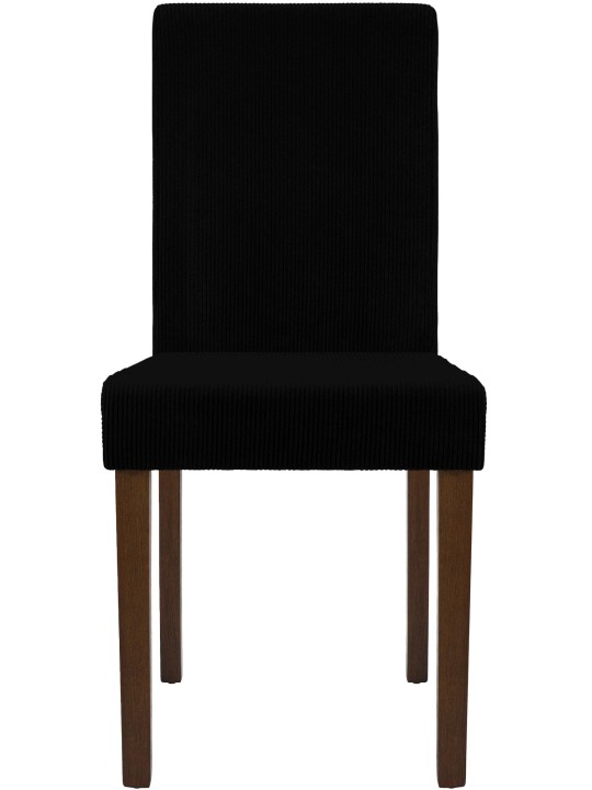 Eetkamerstoel Ina Cord antiek donker, zwart