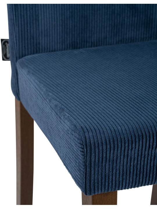 Eetkamerstoel Ina Cord antiek donker, blauw