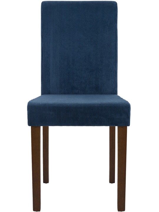 Eetkamerstoel Ina Cord antiek donker, blauw