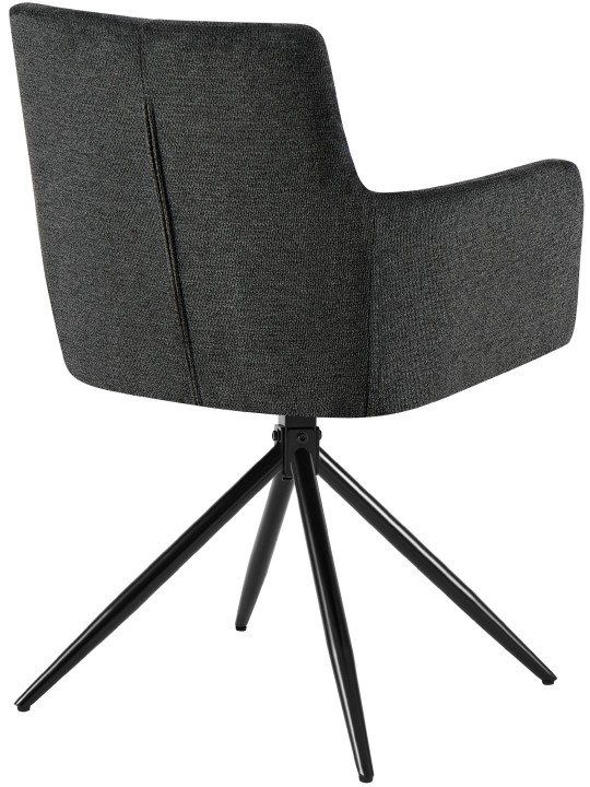 Set van 2 eetkamerstoelen Jonah stof, zwart Set van 2 eetkamerstoelen Jonah stof, zwart