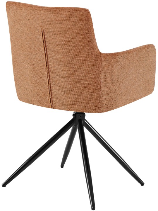 Set van 2 eetkamerstoelen Jonah stof, oranje