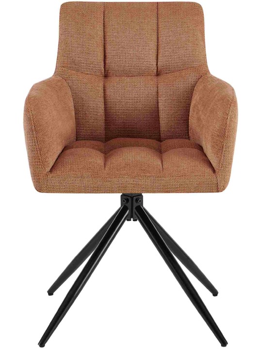 Set van 2 eetkamerstoelen Jonah stof, oranje