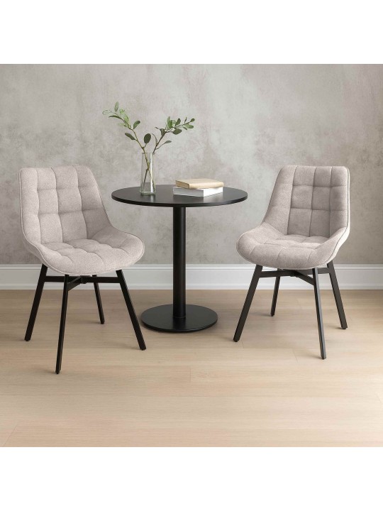 Stoel Colby stof, crème