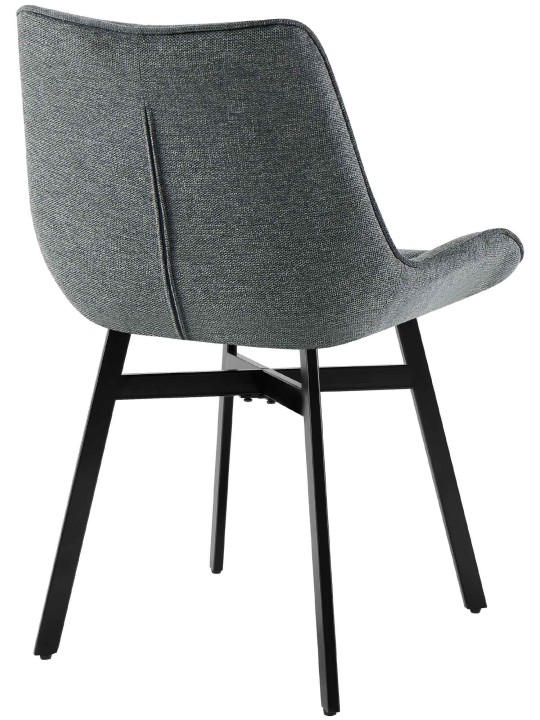 Stoel Colby stof, donkergrijs