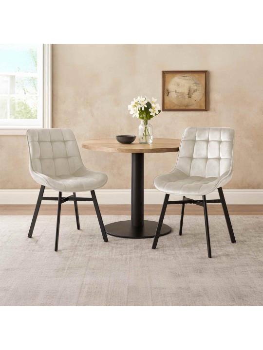 Stoel Colby Velvet, crème