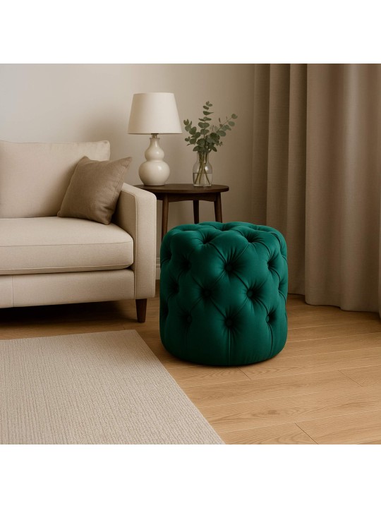 Kruk Drancy Fluweel M, donkergroen Kruk Drancy Fluweel M, donkergroen