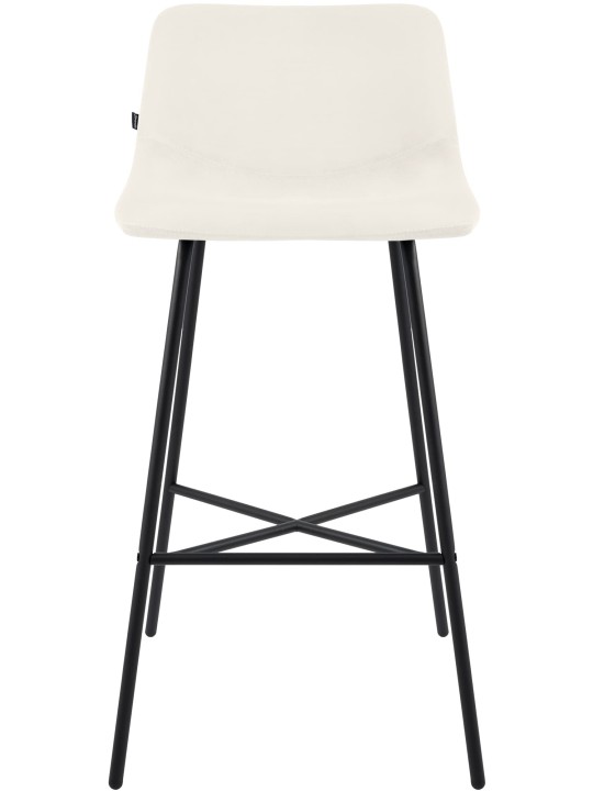 Barkruk Altona fluweel, crème