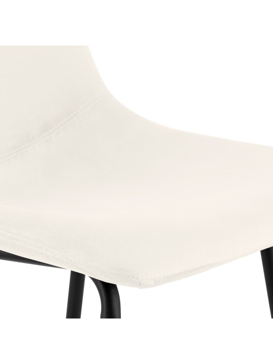 Barkruk Altona fluweel, crème