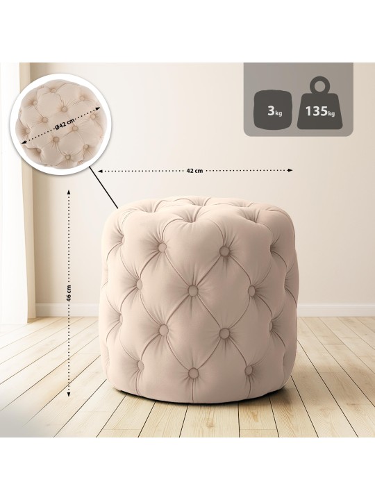 Kruk Drancy Fluweel M, crème